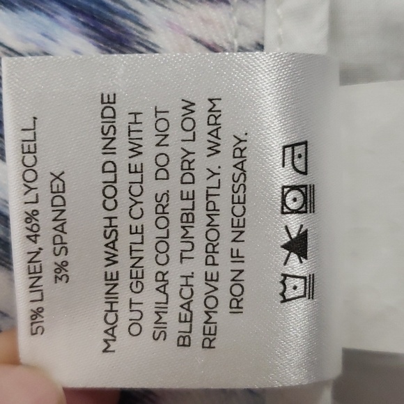 Level 99 Cindi Linen Blend Trouser  Short Size 32/14 - Picture 9 of 9